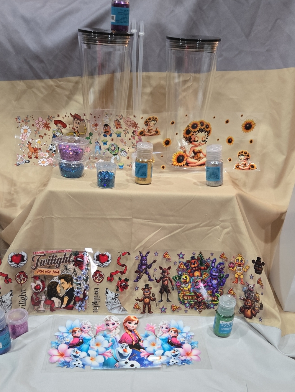 DIY DTF Tumbler Kit W/Glitter